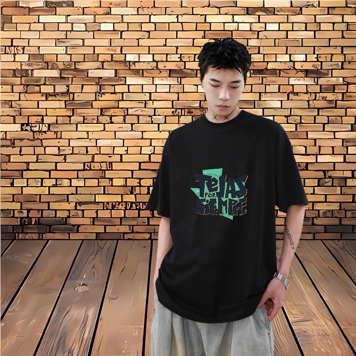 Loose Fit Mens T Shirts Street Round Neck Short Sleeve Tshirt for Man Woman 2024 Summer Cartoon Print Tees