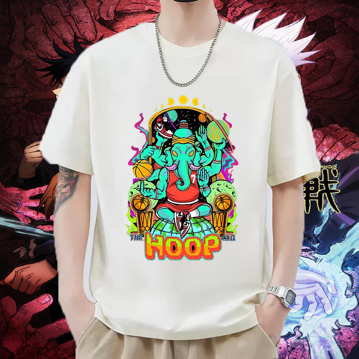 Fashion T shirt Anime Mens Tshirts High Street Hip Hop Cotton Breathable Soft Wholesale Polos