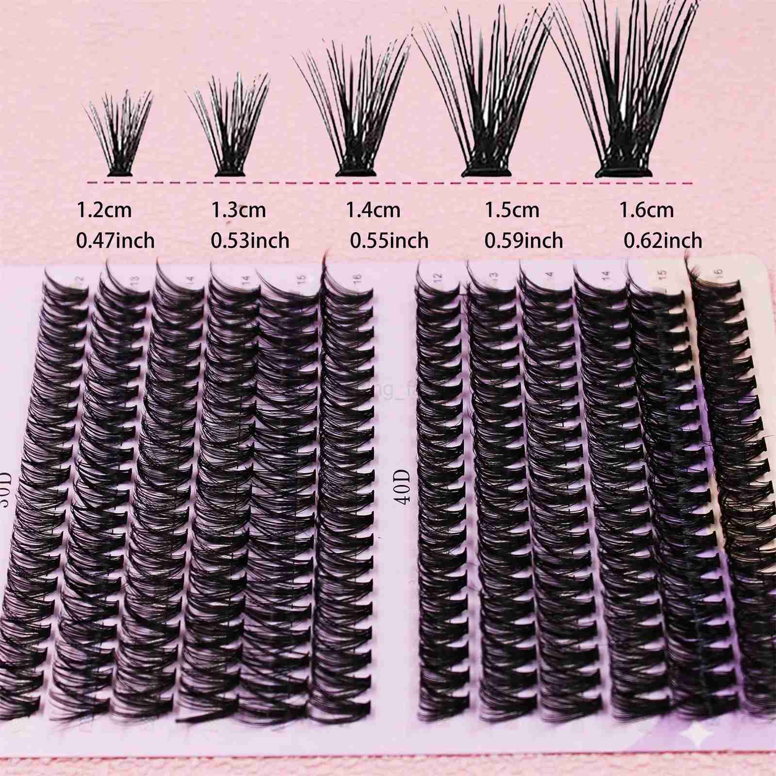 30/40D Rows Cluster Lashes 12 Mix 12-16mm Eyelashes Extension Natural Thick Fake Eyelash 3D Russian ctrip Individual LashesCL240713