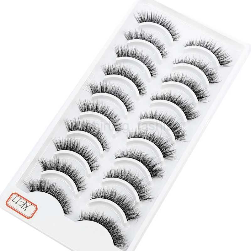 Lashes 10 Pairs 3D Faux Mink Lashes Fluffy Soft Wispy Volume Natural Long False Eyelashes Eye Lashes Reusable Eyelashs MakeupCL240713