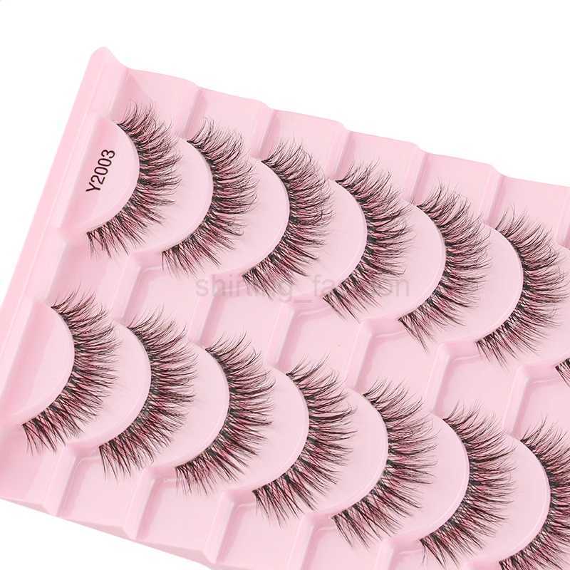 YSDO 3/10 Pairs Short Fake Lashes Soft Mink Lashes Natural False Eyelashes Extension Wispy Strip Eyelash Eye Lashes Makeup ToolsCL240713