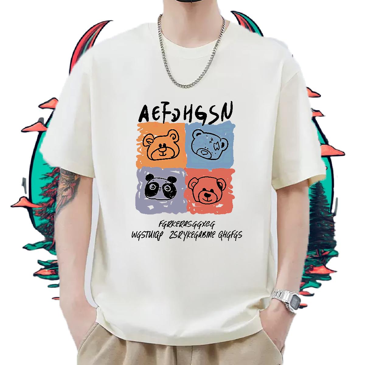 Fashion Man T Shirts Custom Print Plus Size Men Tshirts Spring Summer Cotton Breathable Soft Unisex Tops Shirt