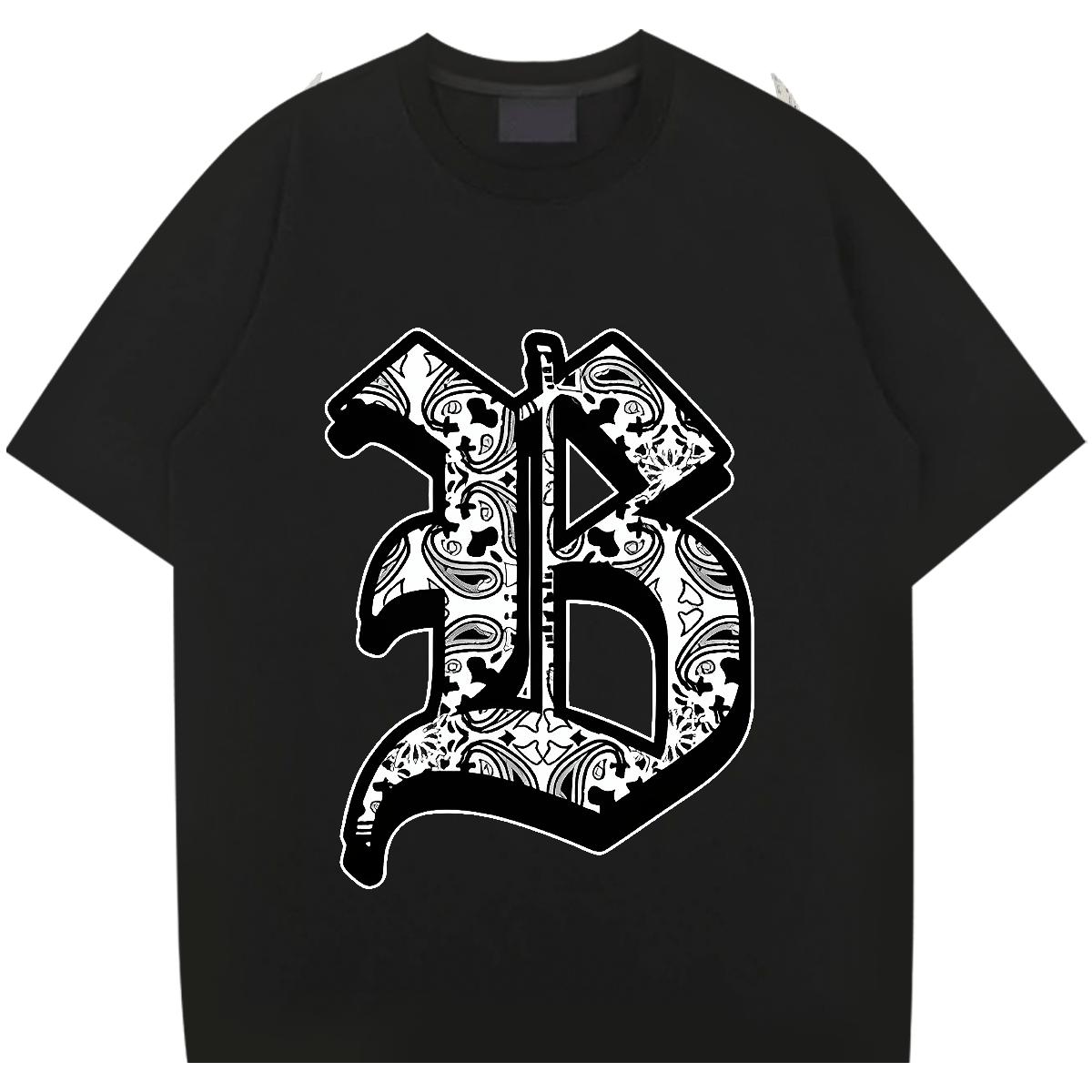 Fashion Casual T-Shirts Custom Anime Street Couples T Shirts Breathable Crew Neck Cotton 5A