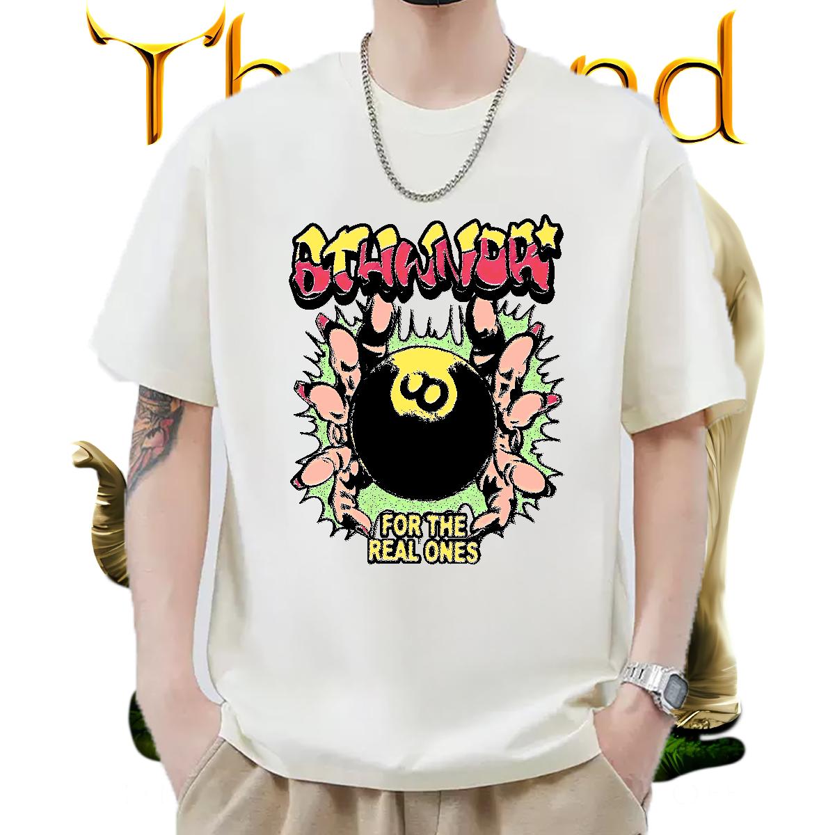 Fashion New T-Shirts Black White Casual Beach Men Tops Tees Cotton Breathable Short Sleeve Unisex