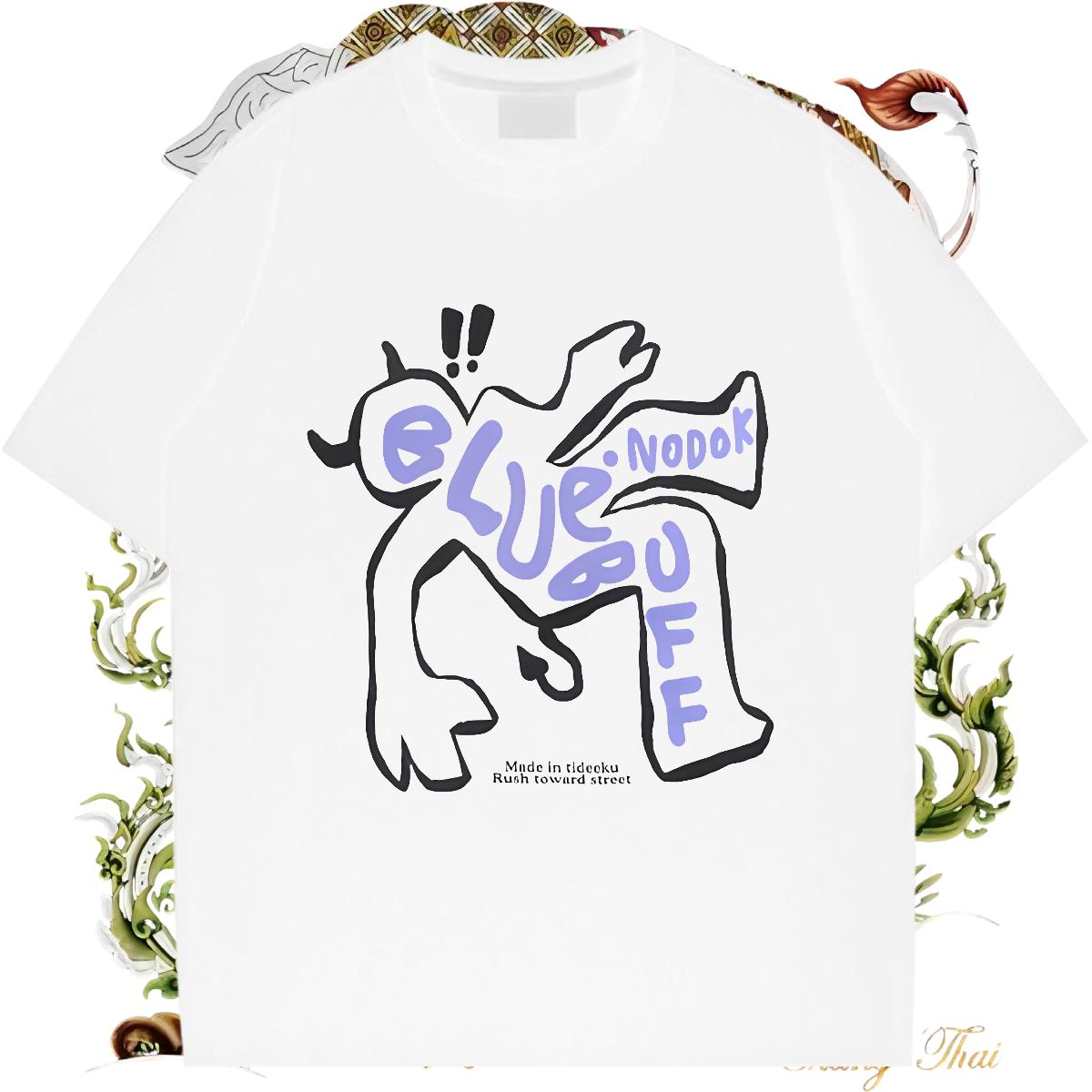 Loose Men Tees Breathable Short Sleeve Beach T Shirt For Man Anime Print 2024 DIY Clothes