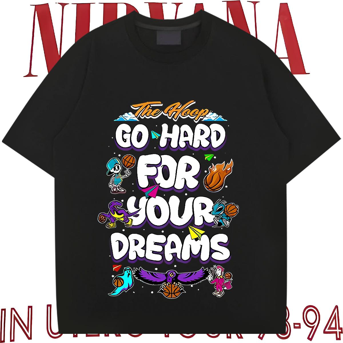 2024 Summer T-Shirts Anime Street Casual Men Tees Cotton Breathable Short Sleeve Loose Fit