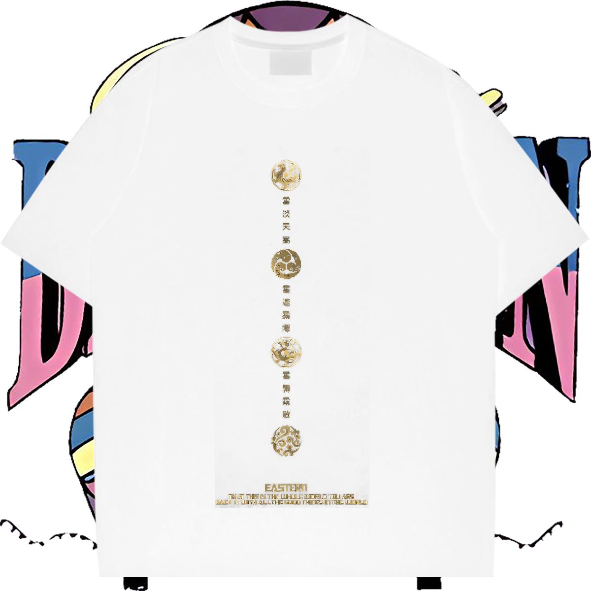 2024 Men T Shirts DIY Printed High Street Hip Hop Tshirts Cotton Breathable Soft Designer