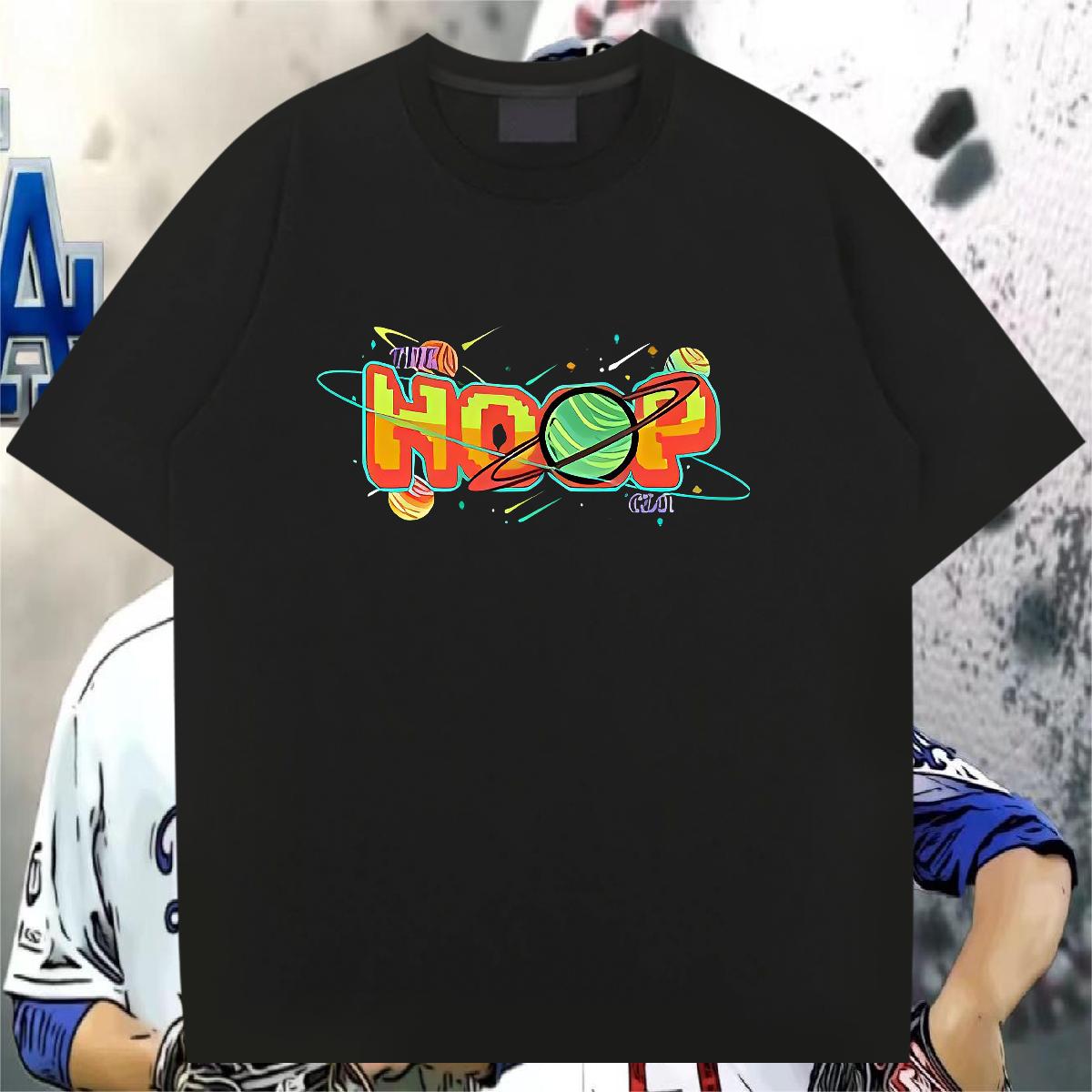 Loose Mens T Shirts High Street Hip Hop Cotton O Neck Short Sleeves Tshirts Custom Custom Print Oversized Tee Shirt
