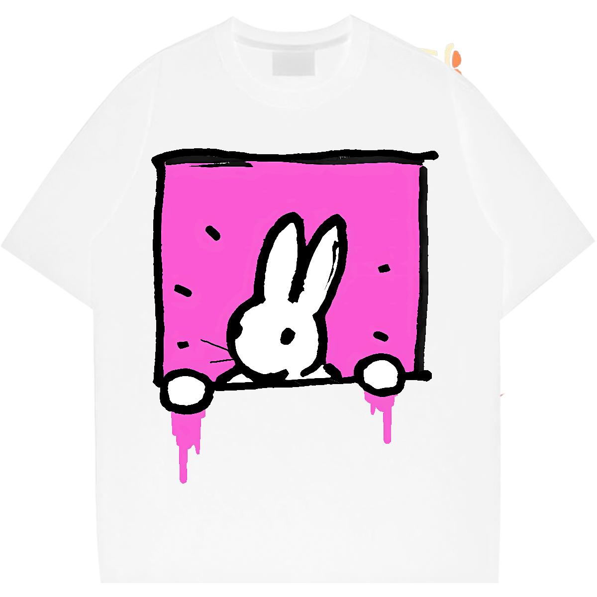 Wholesale Men T Shirts Cartoon Print Men Clothes T-Shirt Spring Summer Round Neck Short Sleeve 5A Tshirts