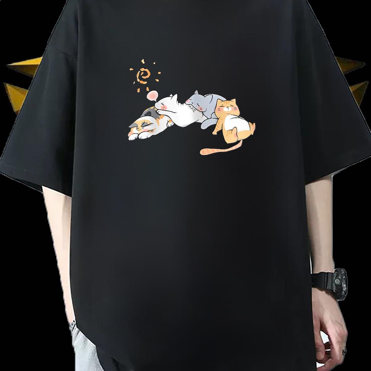 2024 Summer T-Shirts Custom Printing Tshirt for Man Woman Anime Printing Street Cotton Breathable Short Sleeve Wholesale Wear