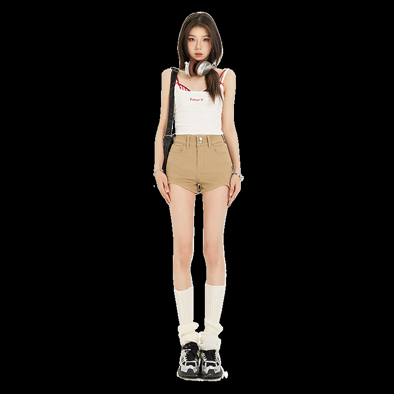 Designer American style spicy girl shorts for daily wear slimming classic sexy sports and casual women's denim shorts