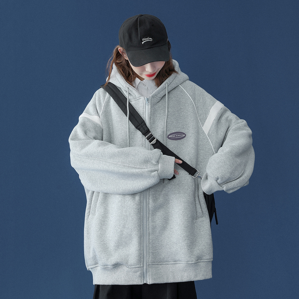 Autumn new cardigan hoodie, women's hooded trendy ins sports jacket, trendy outerwear F7.13#86 1b3d6b