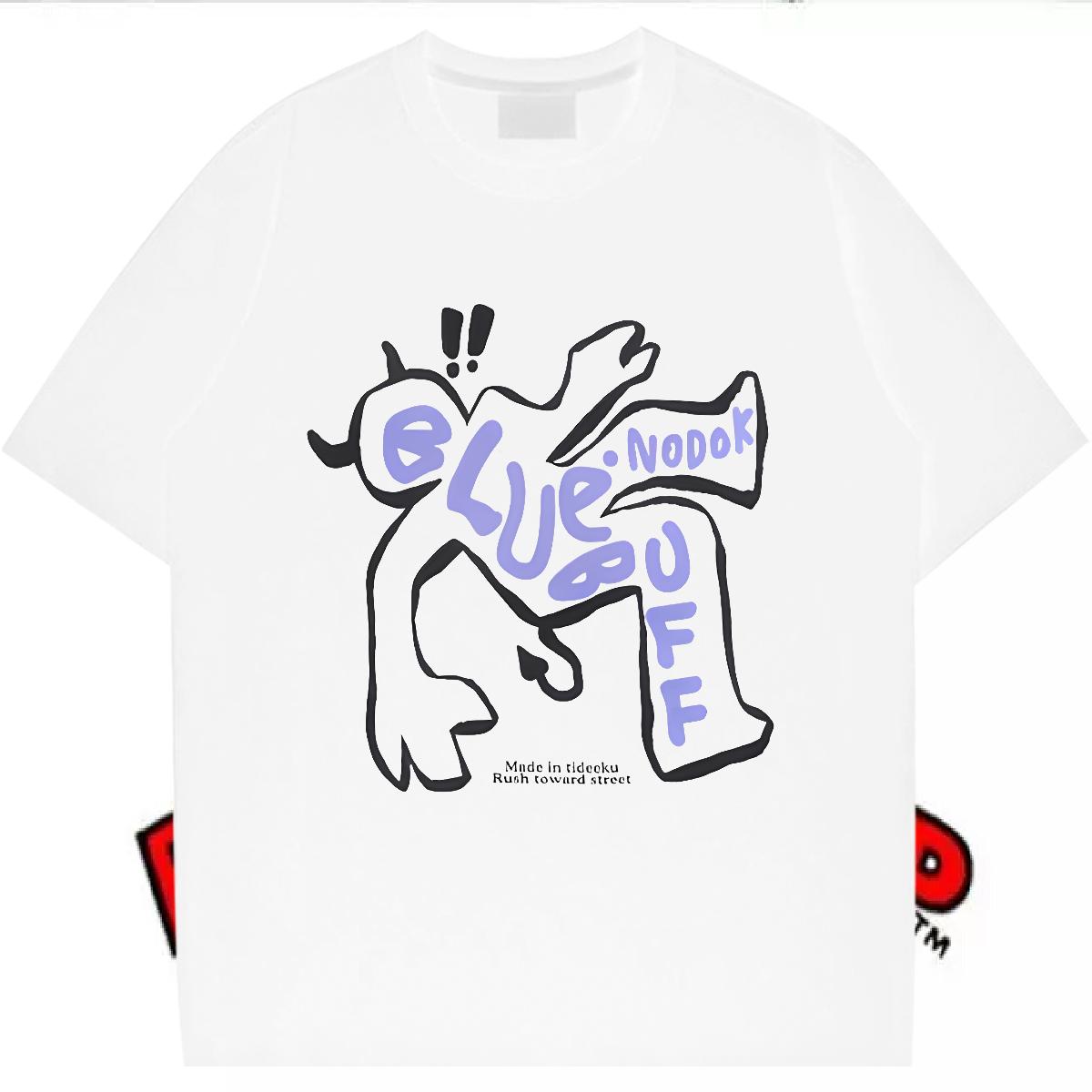 Casual New T shirt Anime Print Men Tshirts Sports Casual Crew Neck Cotton Breathable Loose Fit Clothings