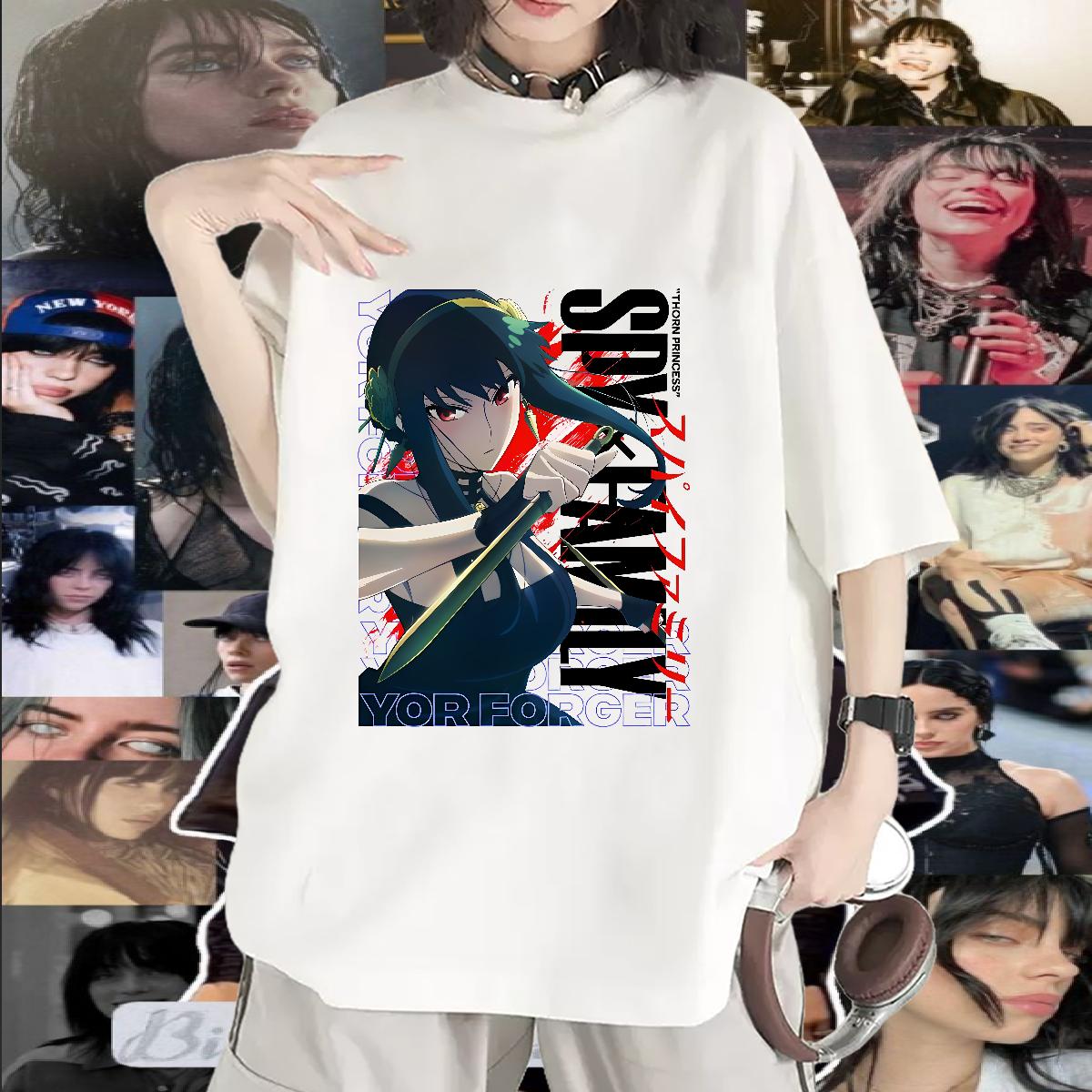 2024 Designer T Shirt For Woman Crew Neck Cotton Daily Outfit Lady T shirt Cartoon Print Loose Clothes Shirt