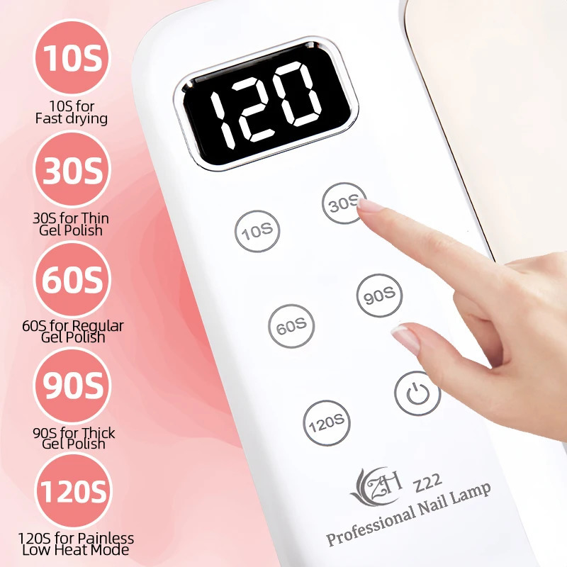 300W High-power Nail Dryer Lamp For Machine With Hand Pillow Wear 63LEDS UV LED Lamp for Press On Nail Dryer for Curing All Gel 240710