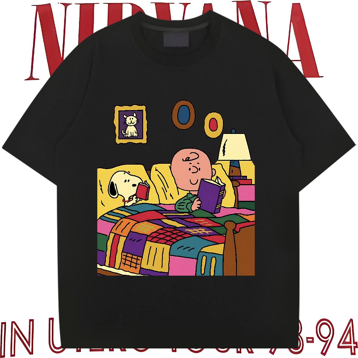 Fashion Casual Man T Shirts Cartoon Print Mens Tshirts Anime Printing Street Short sleeve Cotton Soft Designer Tees