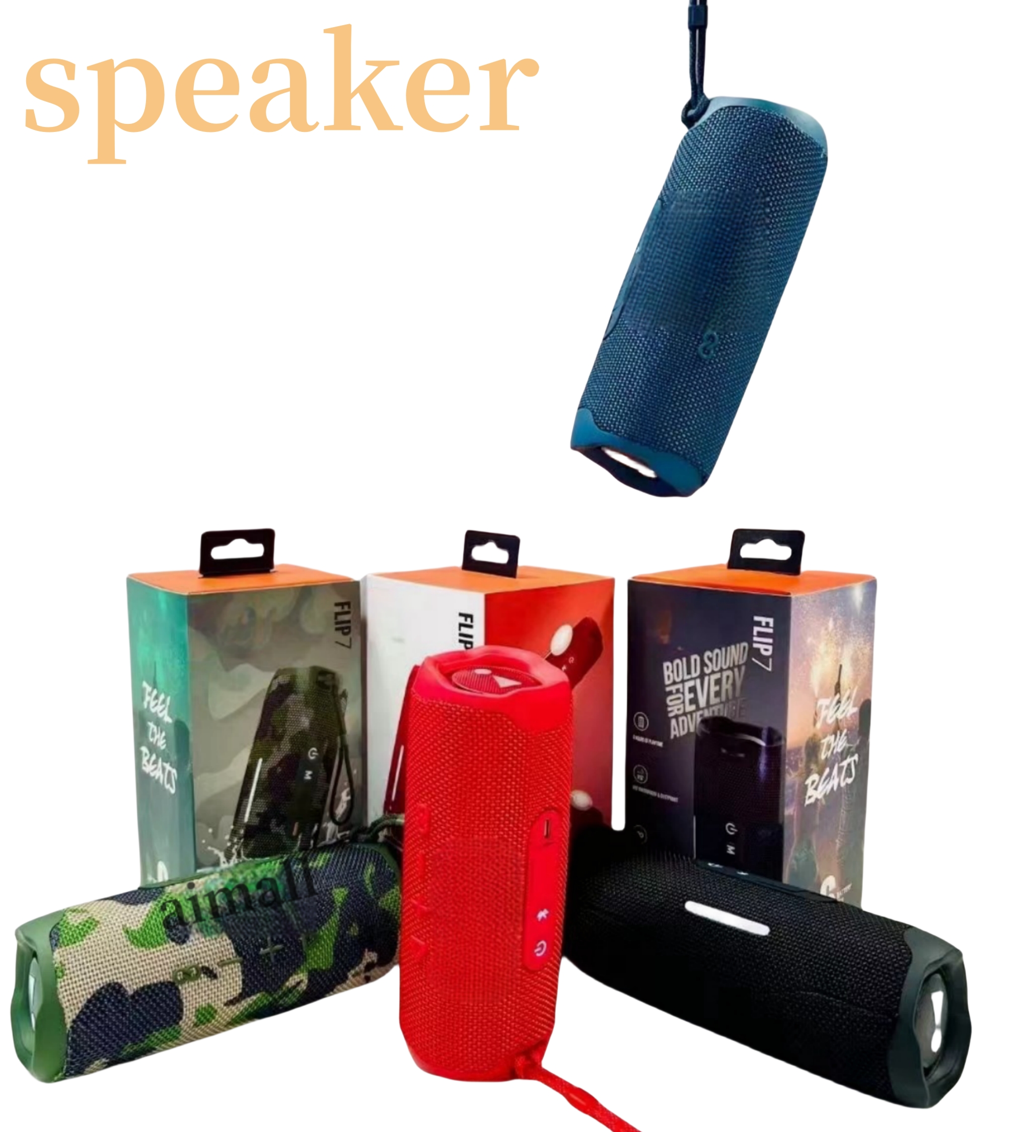Speaker FLIP7 flip6 Wireless bluetooth Portable FLIP6 Waterproof Portables speaker Outdoor Stereo Bass Music Charge 5 Bluetooth Speakers Local Warehouse