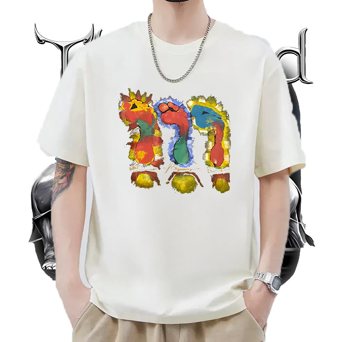 Fashion Casual T Shirts Men DIY Anime Casual Beach Couples T Shirts Short sleeve Cotton Soft Popular