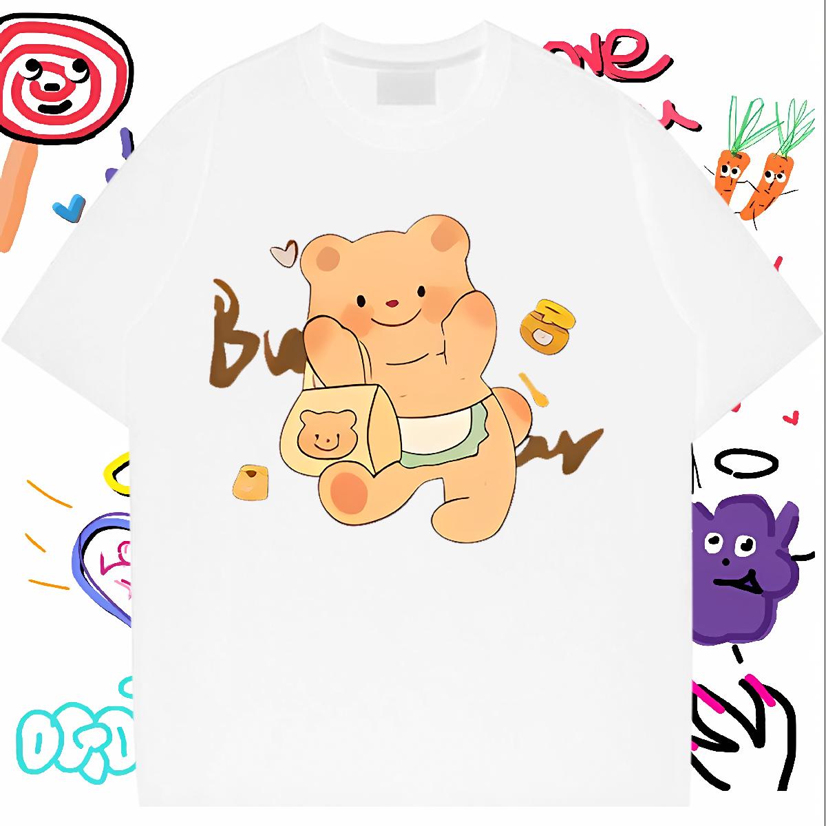 Unisex Men Clothes T-Shirt Crew Neck Cotton Street wear Hip Hop T shirt Custom Cartoon New Designer Tops Tees