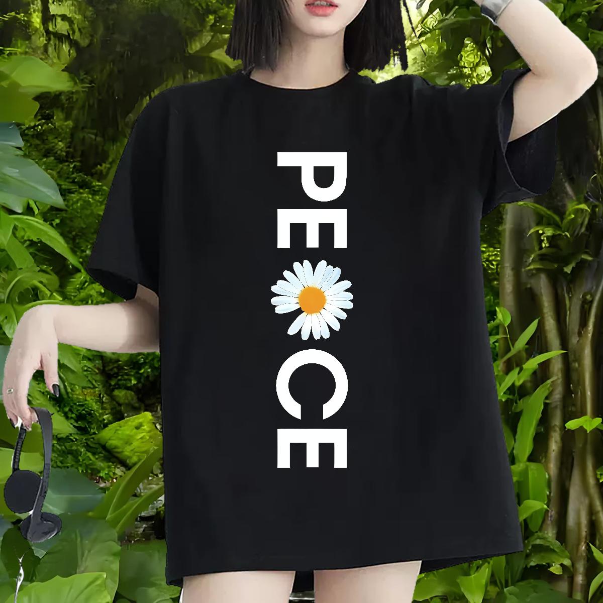 Cotton Breathable T Shirts Women 2024 DIY Daily Outfit Woman Tshirt Anime Print Loose fit Tops Shirt