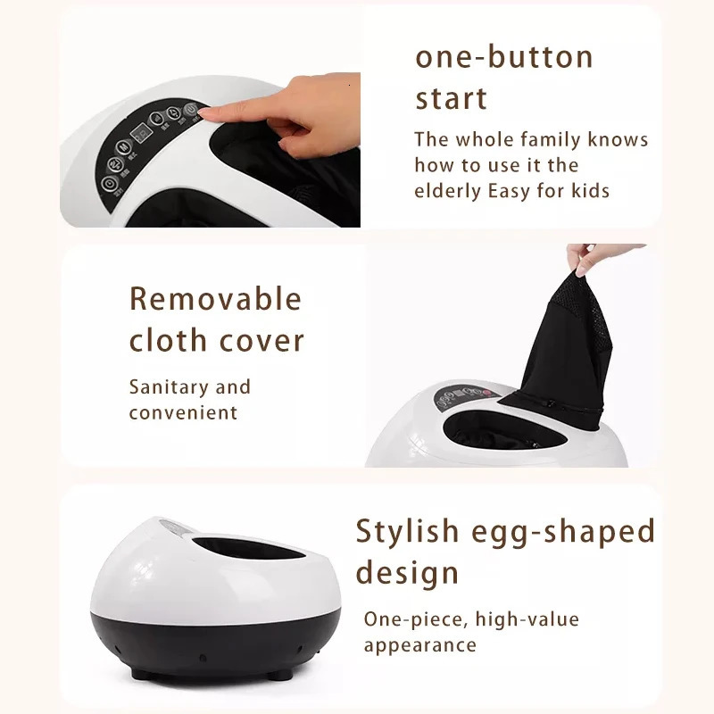 Electric finger pressure foot massager for care heating deep kneading vibration air compression massage treatment stress resistance 240713