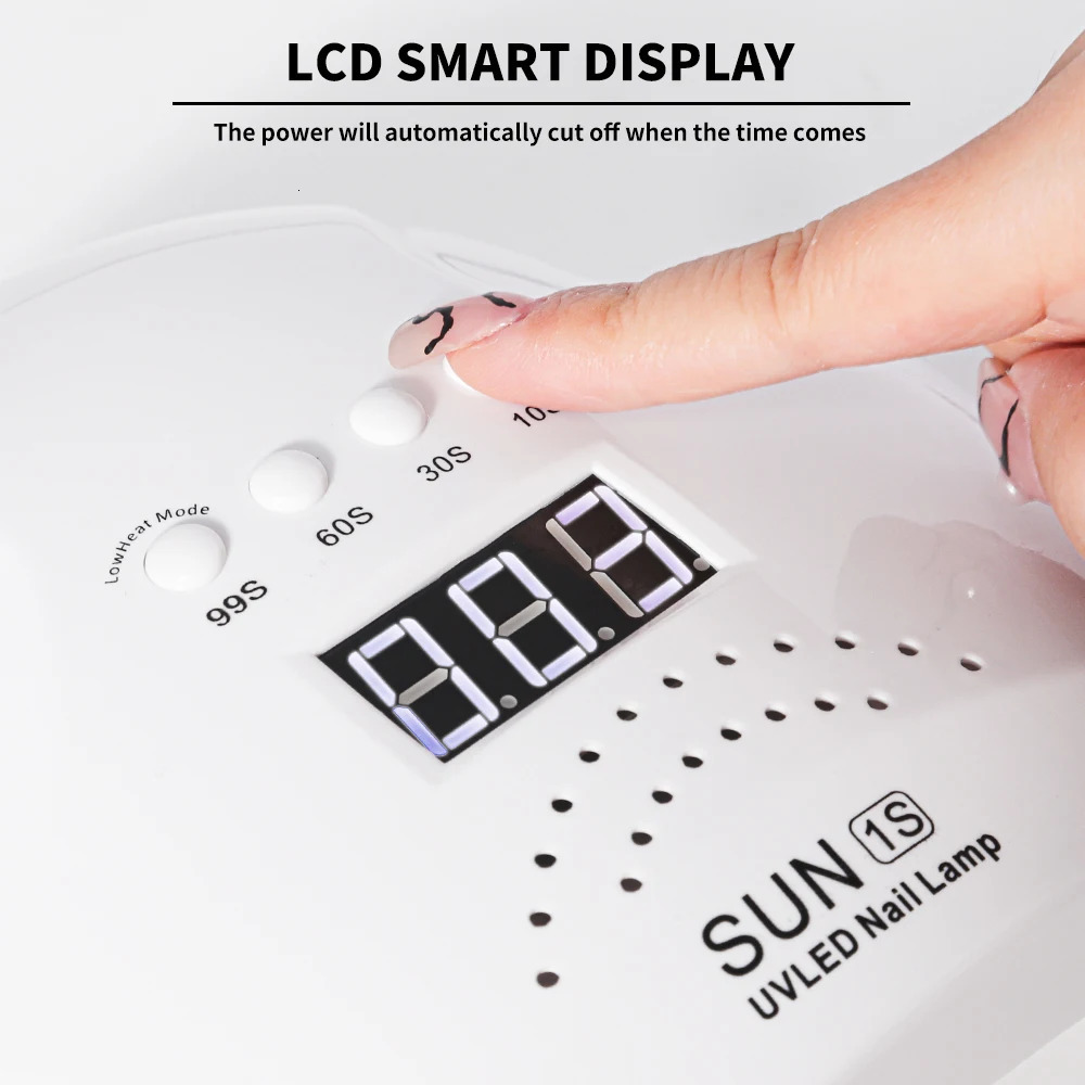 48W UVLED Nail Lamp Nail Dryer Nail Potherapy Machine Dual Light Source UV Nail Lamp For Women And Girls Nail Art DIY Use 240713