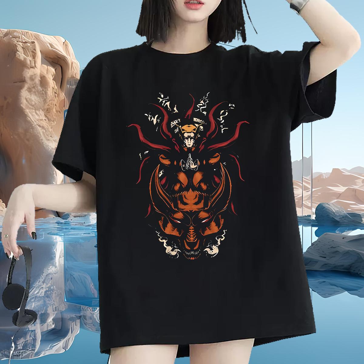 2024 DIY T-Shirts Cotton Breathable DIY Anime Printed Top Tees Casual Daily Wear Unisex Women Tees
