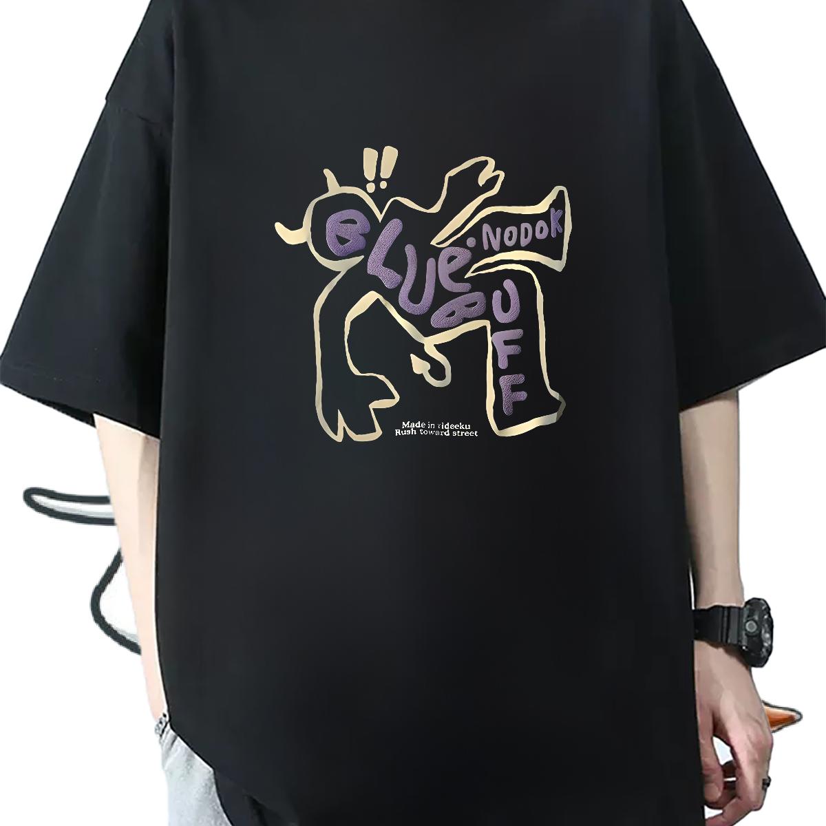Popular Mens Tshirts Cotton Breathable Short Sleeve Daily Wear T-Shirts Anime Custom Tops Tees
