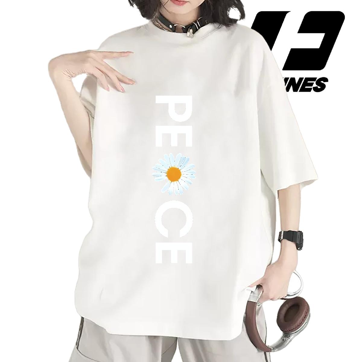 Classic T-Shirts Crew Neck Cotton Breathable Street Wear Lady T shirt Plus Size Custom Loose Tops Tees