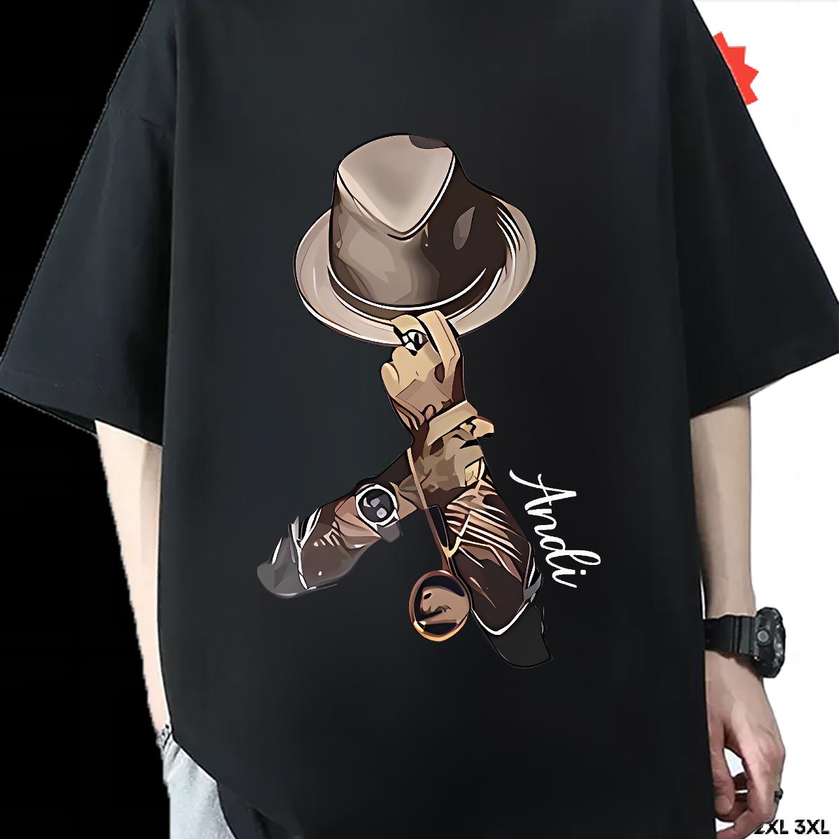 DIY Man T Shirts Floral Print Men Tshirts High Street Hip Hop Round Neck Short Sleeve Unisex Clothes