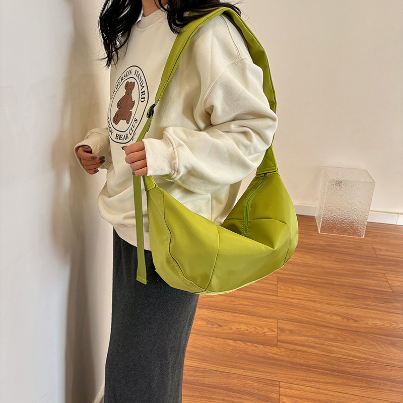 2024 New Nylon Women's Summer Large Capacity Lightweight Shoulder Crossbody Fashion and Leisure Versatile Dumpling Bag H7.13#25 ad347