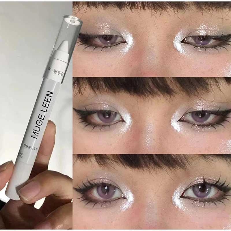 Waterproof diamond glitter eye shadow eyeliner pen silk highlighter pen white silver Korean eye shadow makeupW240730