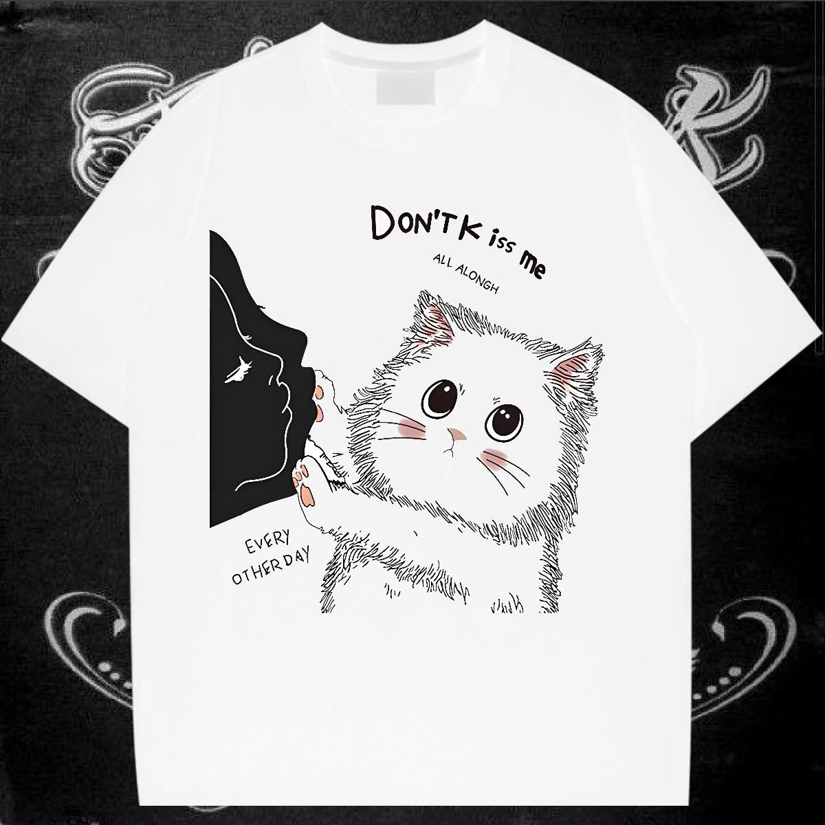 Stylist T Shirt For Man Asian Size High Street Hip Hop Men Tees Cotton Breathable Soft Cool