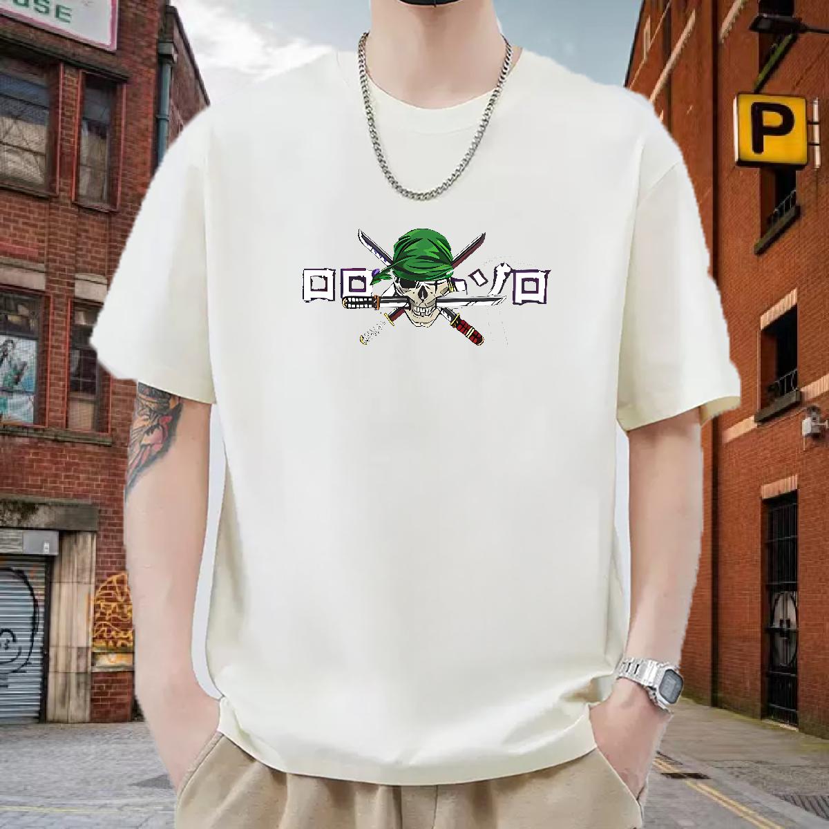 Classic Men Clothes T-Shirt Short sleeve Cotton Soft Street T shirt Cartoon Printing S-3XL Fashion Wear