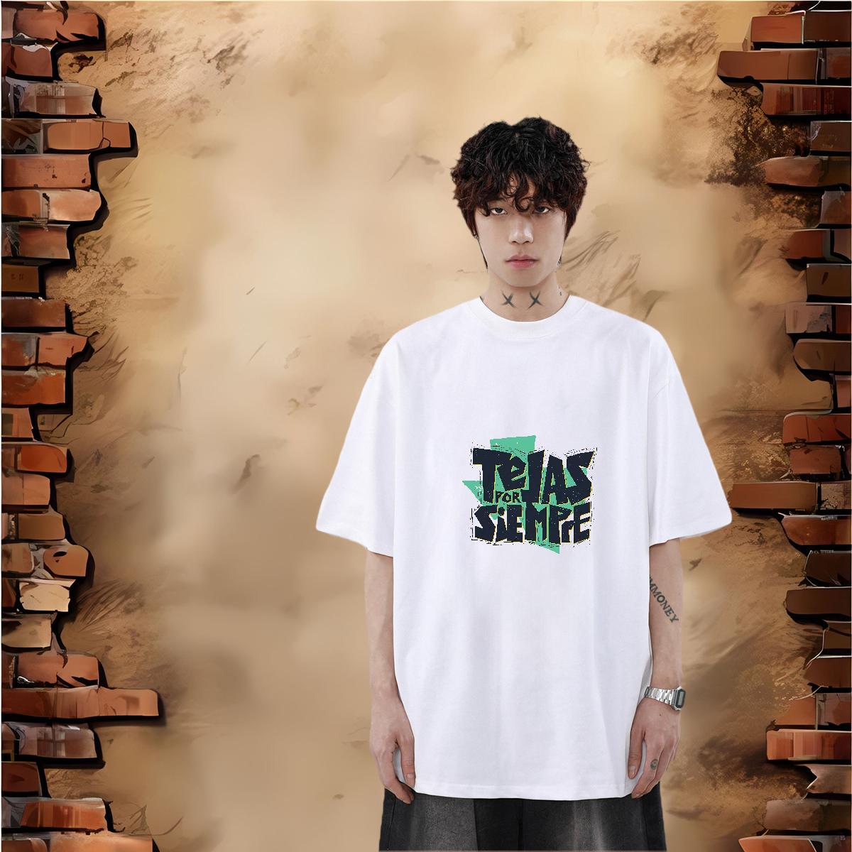 5A Men Tees Breathable Crew Neck Cotton Beach T shirt Customized Stylist Polos