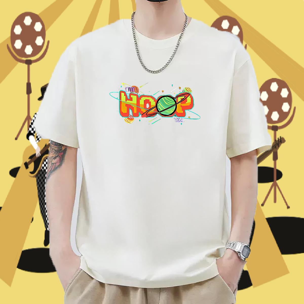 Wholesale Men T Shirts Custom Cartoon Men Tees Street Crew Neck Cotton Breathable Popular Clothes