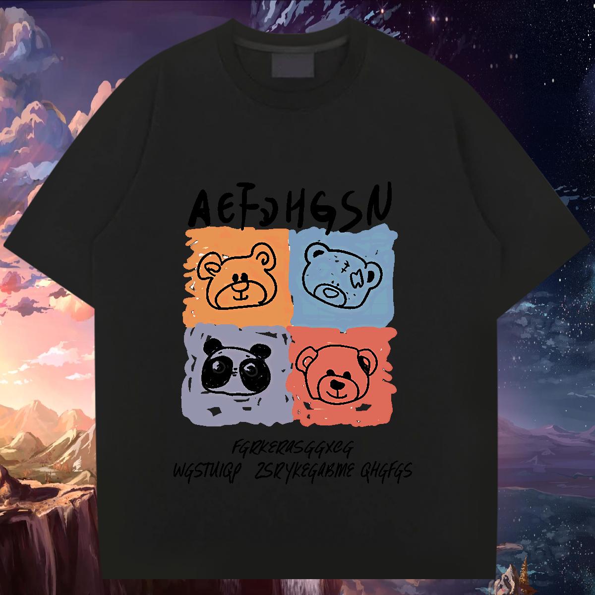 Classic T shirt Casual Daily Wear Short Sleeve Cotton O-Neck Men Tees Designer Oversized Tee Shirt