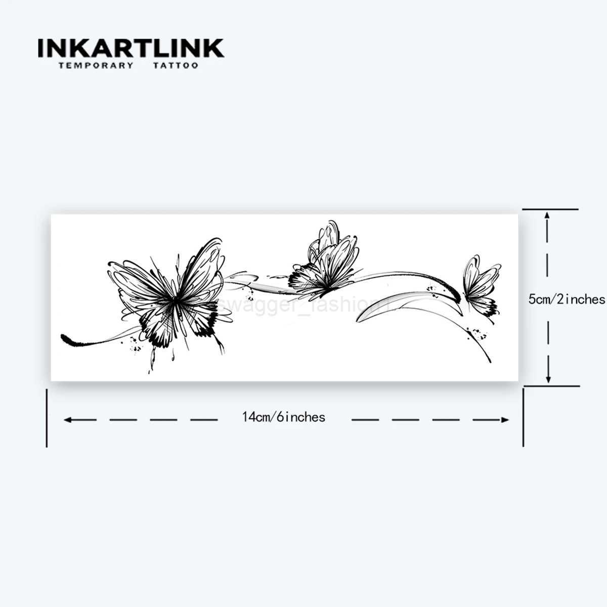 Butterfly temporary tattoo sticker waterproof magic tattoo lasts to 15 days fake tattoo semi permanent tattooB240713