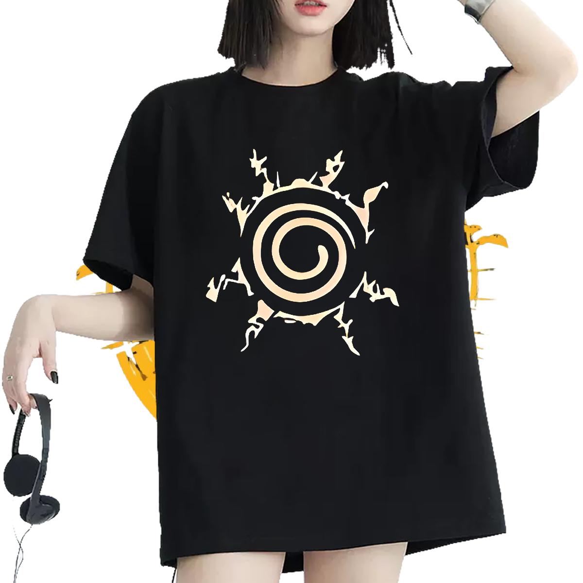 Fashion Casual T-Shirts for Women Crew Neck Cotton Outdoor Women Tshirts Anime Comfortable Wear