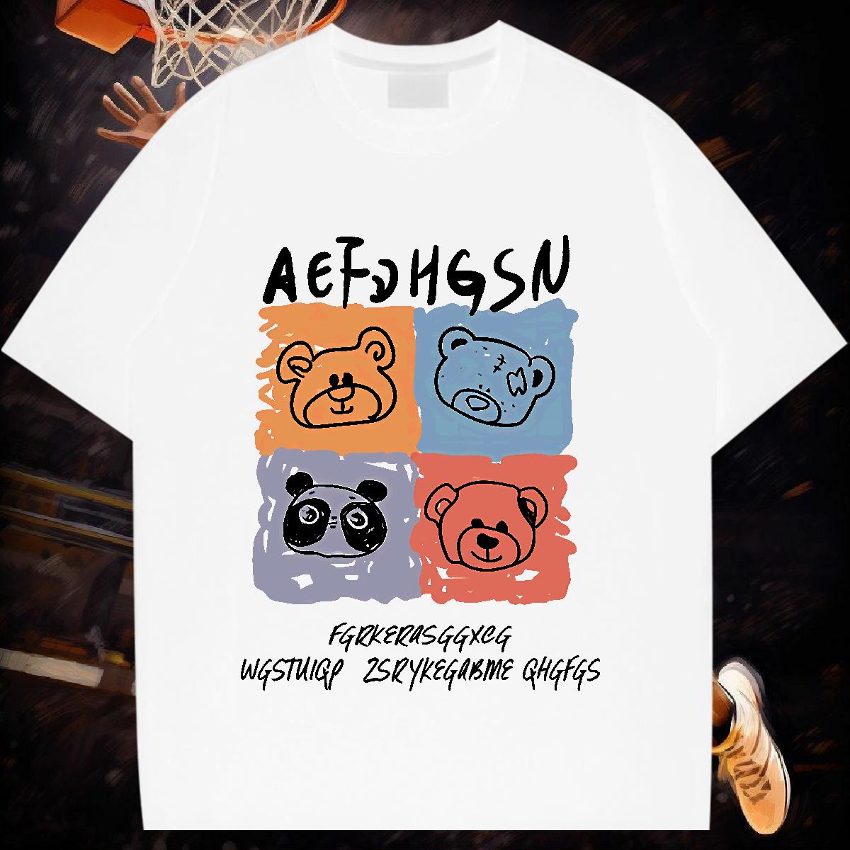 2024 Summer T-Shirts Custom Print Oversized Men Clothes T-Shirt Street Casual Crew Neck Cotton Brand Tee Shirt