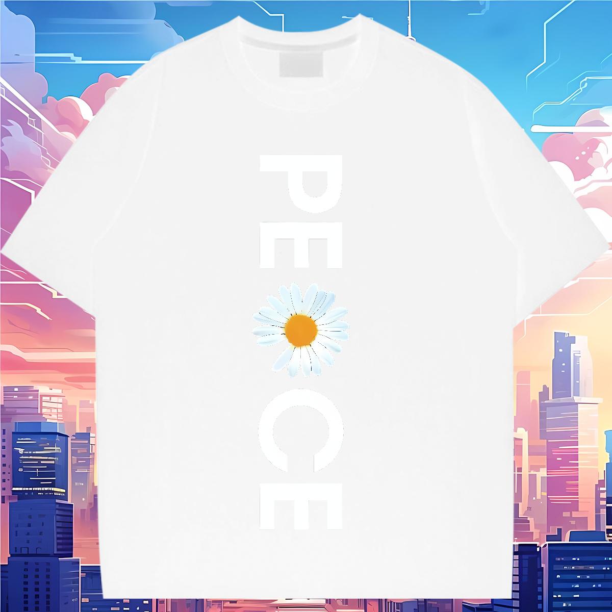 Breathable Crew Neck T Shirts Women DIY Casual Beach Tshirt for Man Woman Custom Printed Soft Tshirts