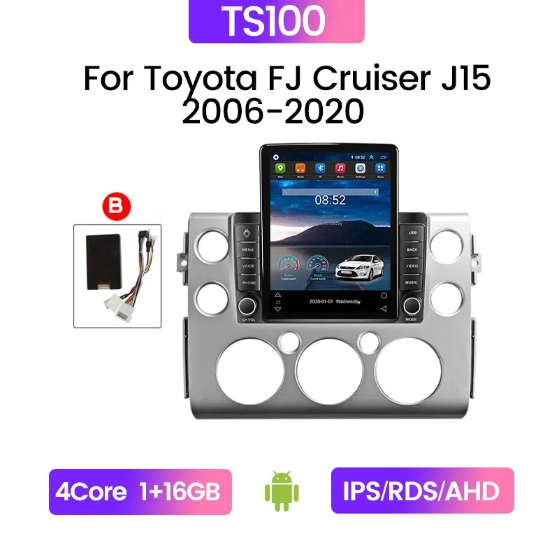 Android 13 Car Video Radio Multimedia Video Player for Toyota FJ Cruiser J15 2006-2020 Tesla Style Navigation Stereo GPS 2din