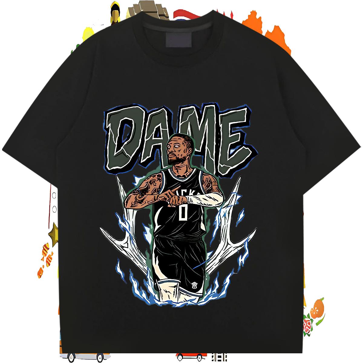 Fashion Casual Man T Shirts Oversized S-3XL Men Tees High Street Hip Hop 180g Cotton Loose Fit Top Tees