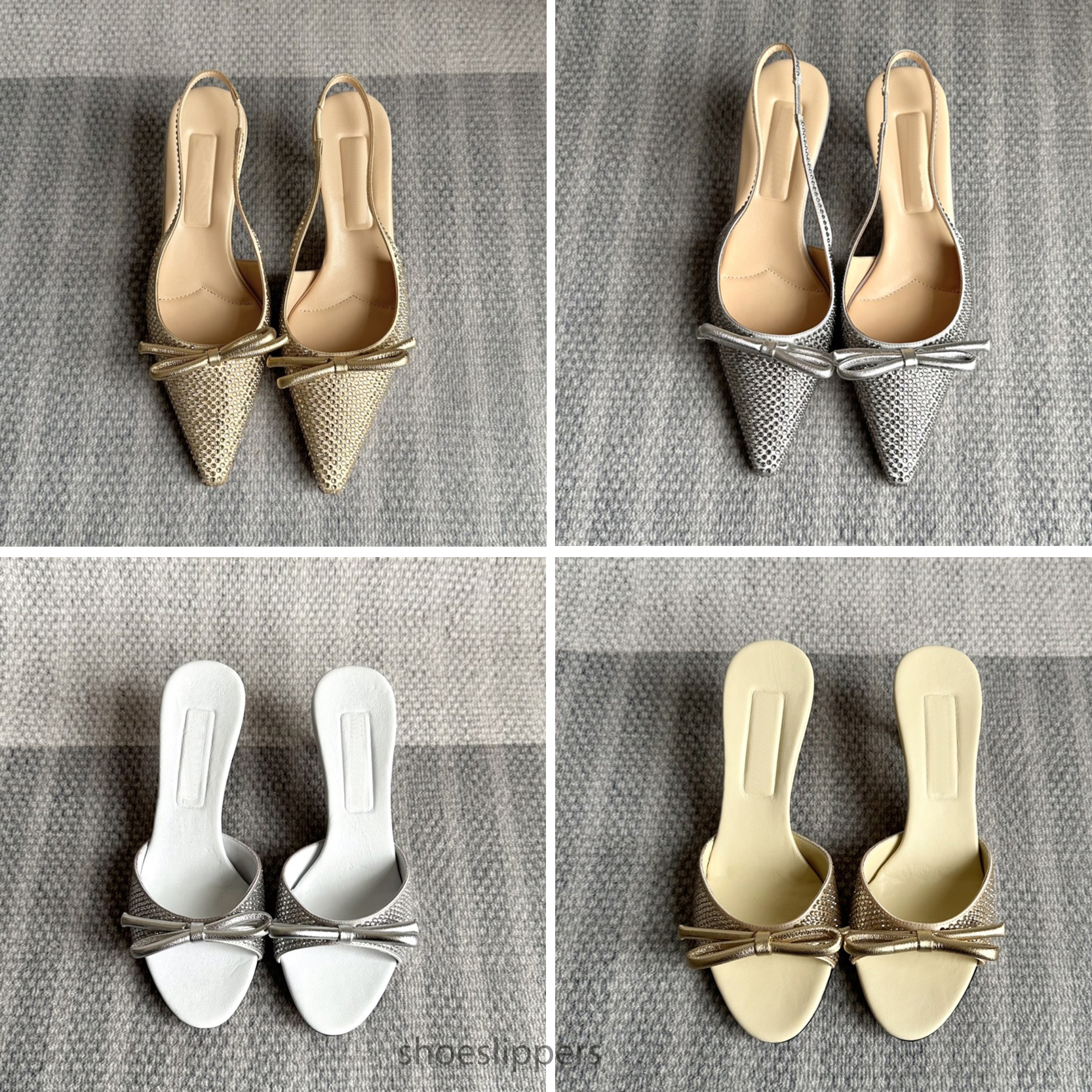 designer sandals Diamond sandals luxury womens high heels classic fashion shiny slippers show party Wedding dress shoes Vintage Summer Rhinestones