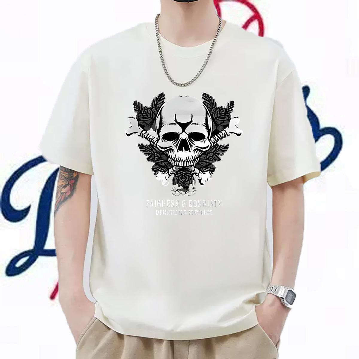 Wholesale T shirt Casual Daily Wear 180g Cotton Mens Tshirts Casual New White Plus Size Tees Shirts
