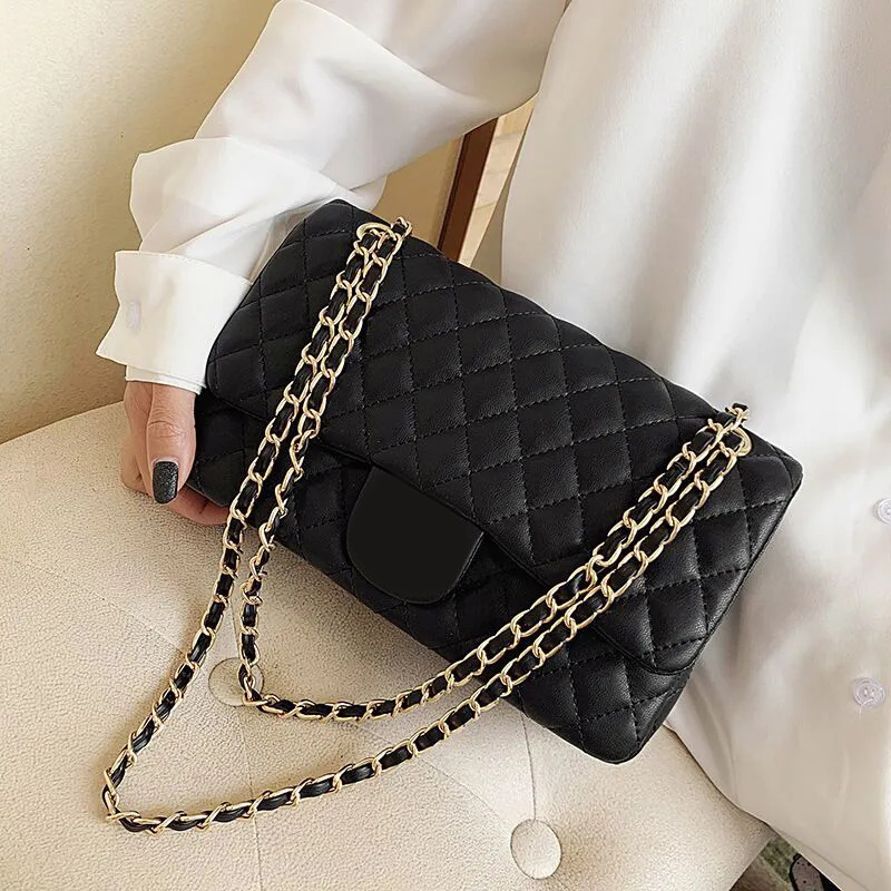 Messenger designer bags shoulder bag cf luxury handbag sheepskin leather red purple crossbody bag multicolor plated gold chain lady bag simple te044 C4