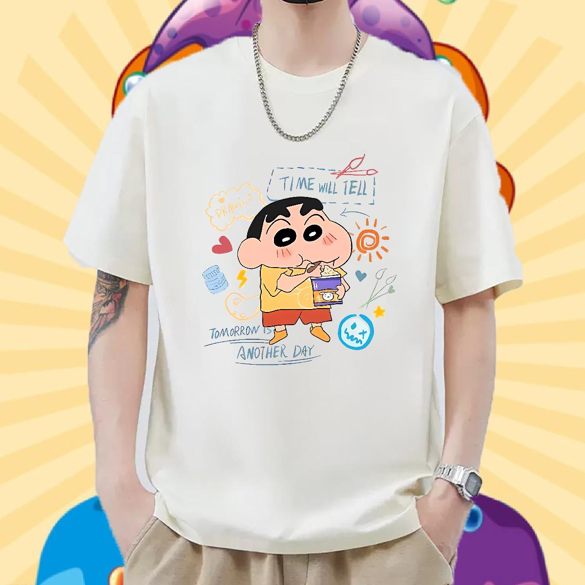 5A Men Tshirts Cotton Breathable Short Sleeve Sport T-Shirts Cartoon Printing S-3XL Custom Tops Tees