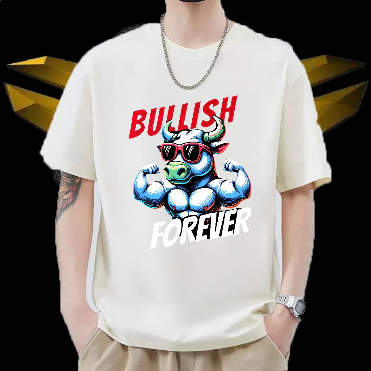 2024 New T shirt Cartoon Print Men Tees Beach Crew Neck Cotton Breathable Wholesale Tee Shirt