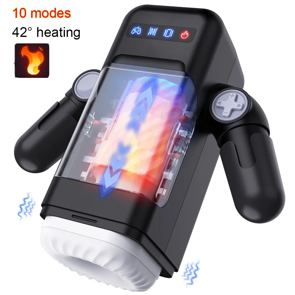 est Robot Automatic Male Masturbator Vibration Blowjob Machine Silicone Vagina Masturbation Cup Sex Toys Adult Goods for Men 240711