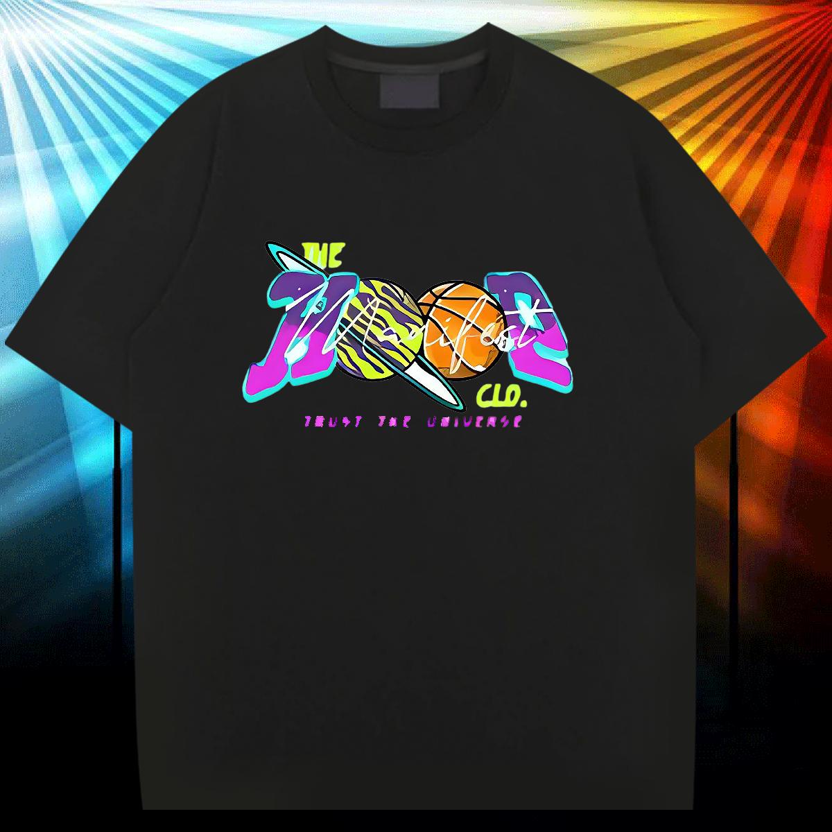 2024 DIY T shirt Black White Street wear Hip Hop Tshirts Round Neck Short Sleeve Designer